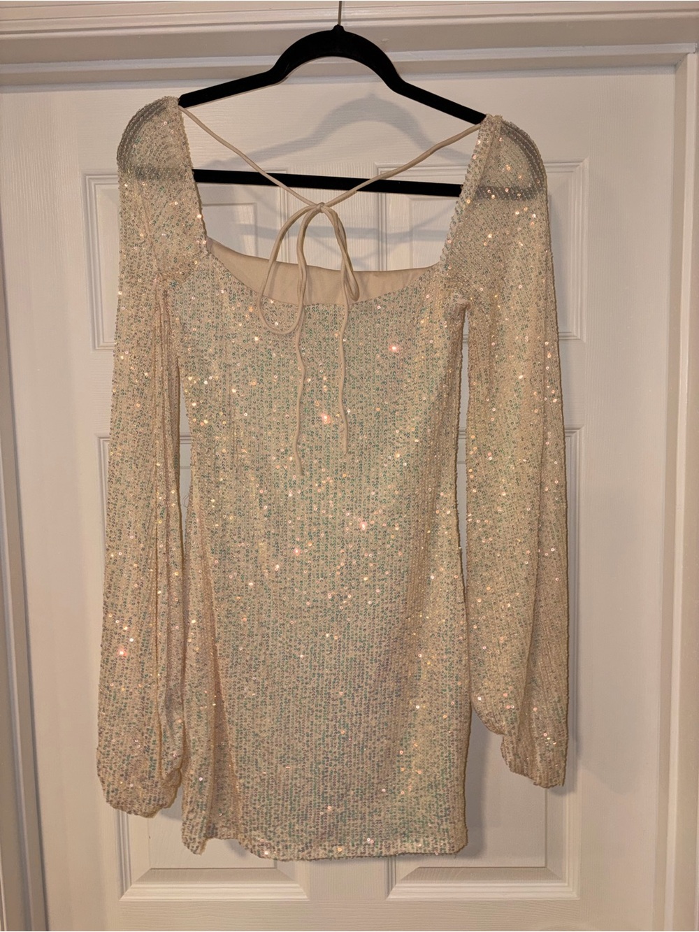 Lucy in the Sky Blush Sequin Accented Mini Dress - Picture 2 of 5